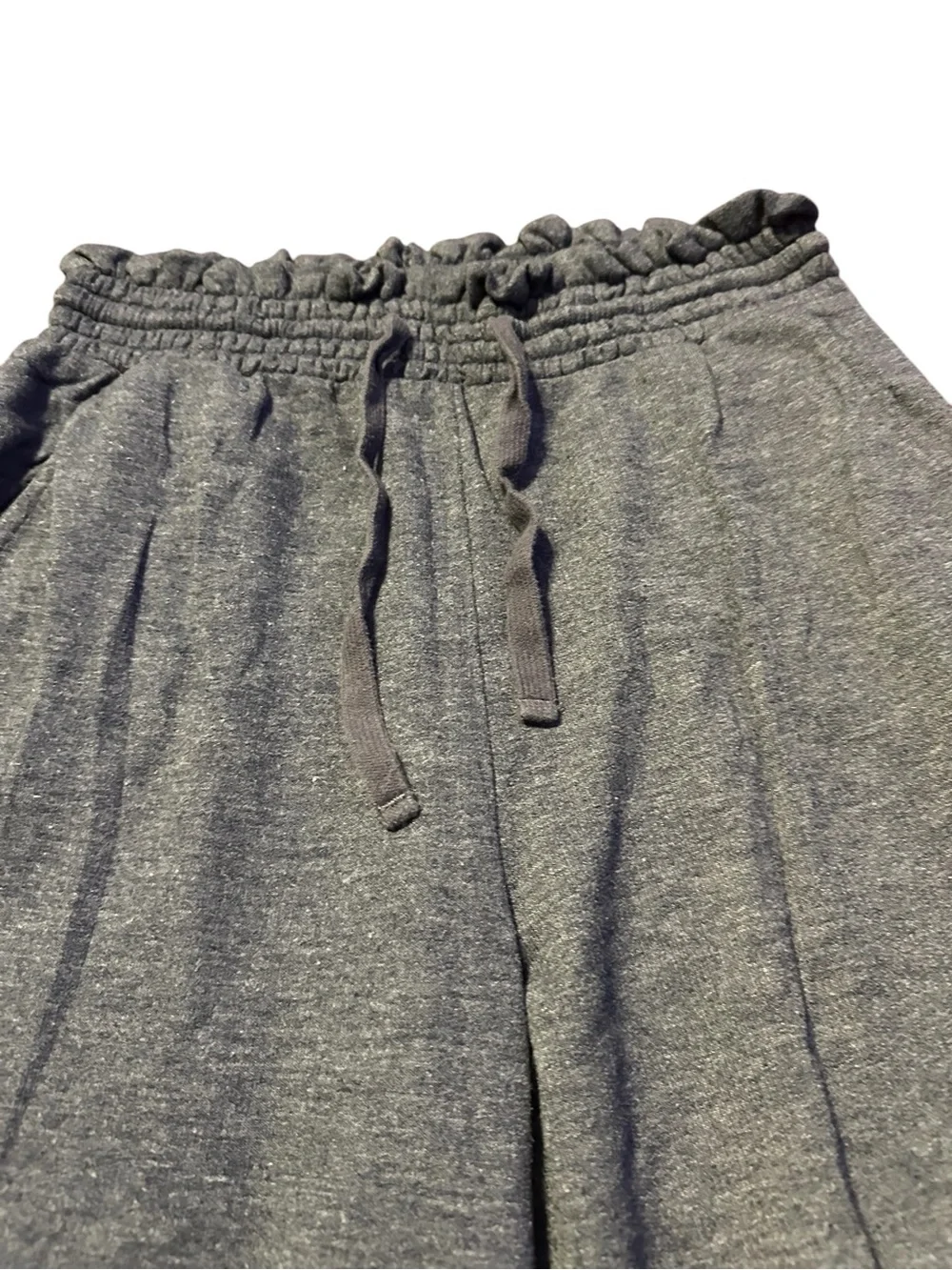 Wide Leg Super Soft Drawstring Lounge Pants in Heather Gray